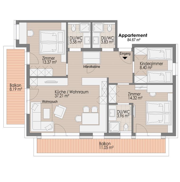 Lux Appartements Ischgl Kamer foto
